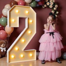4FT Marquee Numbers, Light up Numbers 2 for 21St Birthday Decorations, Marquee L