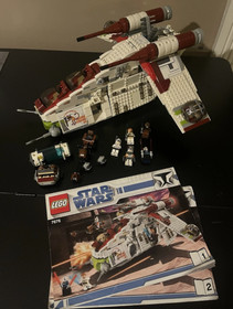 Lego Republic Attack Gunship 7676 Star Wars The Clone Wars 100% Complete Set Toy