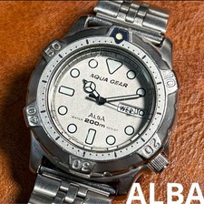 A32 rare working SEIKO ALBA diver s watch 90s