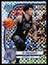 PJ Haggerty 2024-25 Bowman University Chrome X-Fractor Memphis Tigers