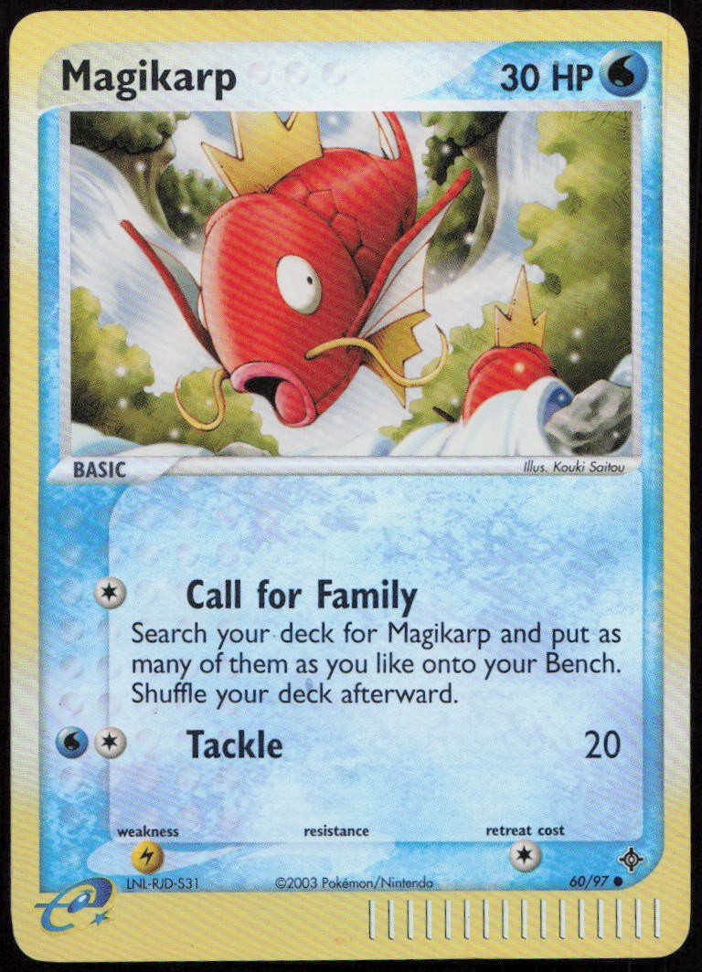 Magikarp 60/97 MP Dragon Common Reverse Holo Pokemon