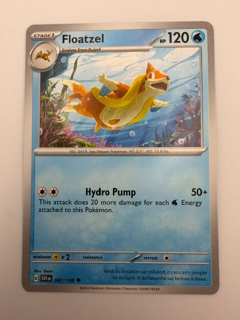#047/198 Floatzel Normal Uncommon - Pokémon Scarlet & Violet English NM