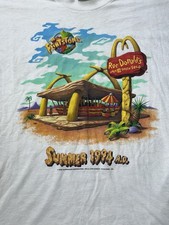 The Flintstones RocDonalds Summer 1994 AD McDonalds Movie Promo Shirt Men XL USA