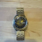 Vintage 1970s Timex Watch Quartz Yellow Dial gold tone As-Is!