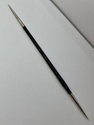 Nail-Art Profi-Doppel-Spotbrush   Schwarz mit 2 kugelförmigen Spitzen, Größe 0/1