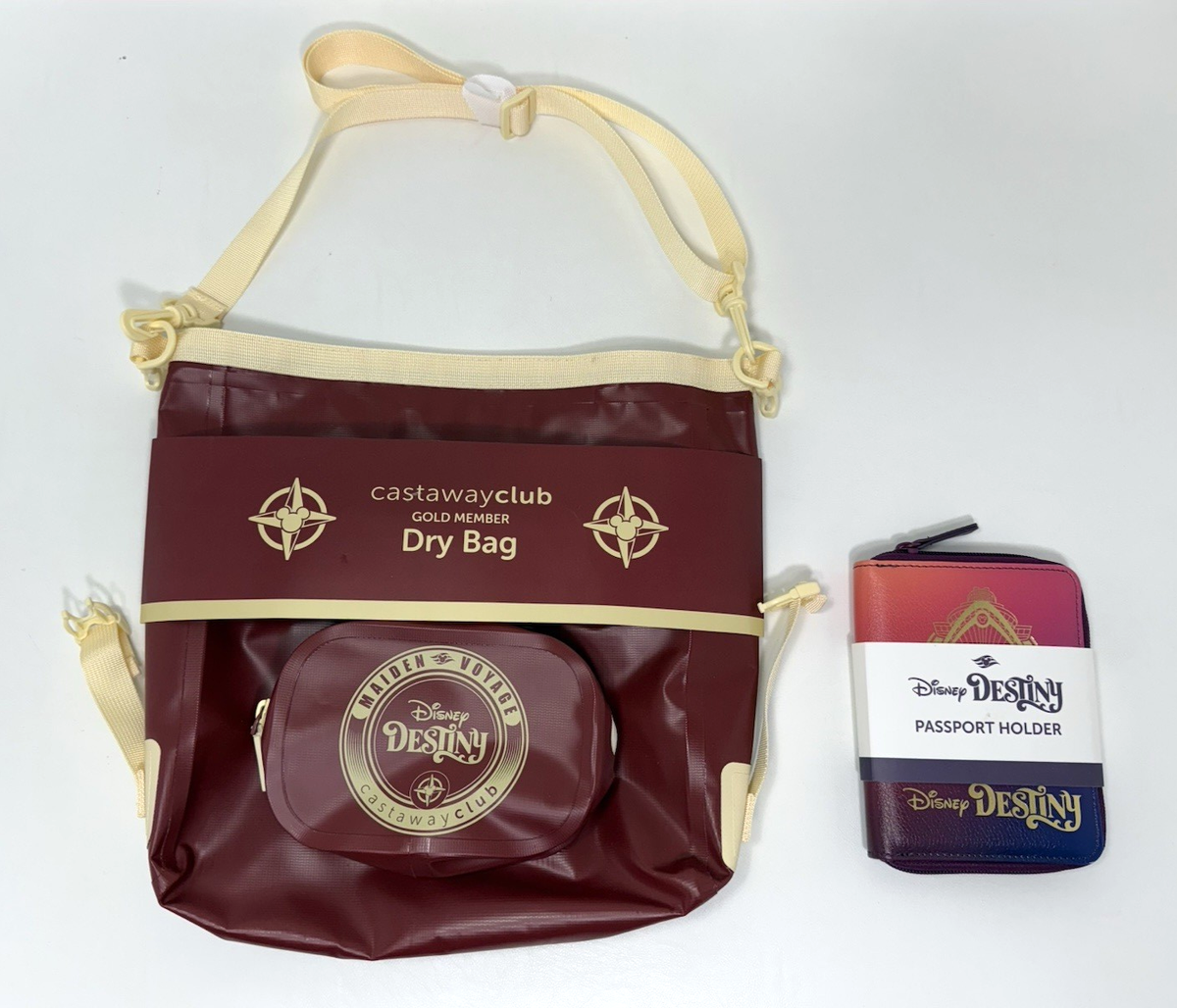 NEW Disney Cruise Line Destiny Gold Castaway Club Dry Bag +