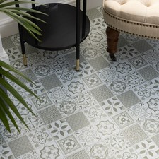 d-c-fix Oriental Tiles Green 30.48cm x 30.48cm Self-adhesive Vinyl Floor Tiles
