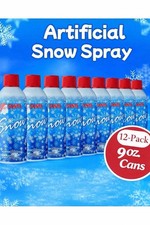 Santa Snow Spray Cans   Artificial Frost for Windows  X-Mas Tree Decor 12-PACK