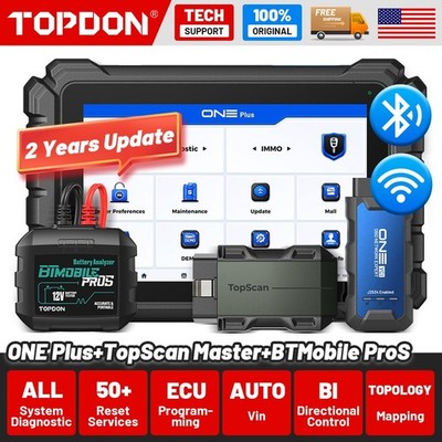  2026 NEW TOPDON ONE Plus 2-Year Free Update OBD2 Scanner ECU Programmer Tool
