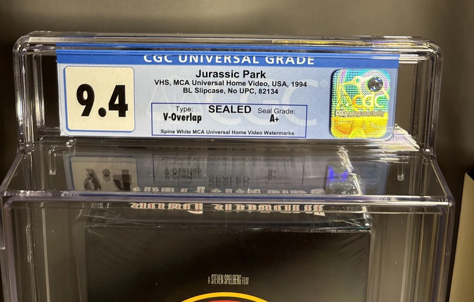 Jurassic Park (VHS-1994) MCA Home Video,  CGC Graded (9.4-A+) MINTY 1st Release! - Image 2 of 4