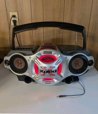 昭和レトロ　ソニークリエイティブ 1984 expression パブミラー Sony XPLOD Boombox CD RADIO CASSETTE MP3 PLAYER CFD-G700CP