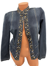 embellished denim jacket from Chico's Platinum size 1 or Medium