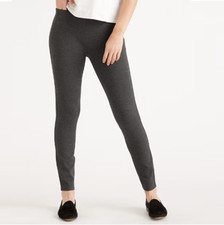 Quince Charcoal Gray Ponte Pants - Skinny Leg - L Petite - 24" Inseam - NWT