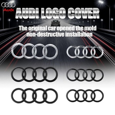 Audi 4 Ringe Emblem Abdeckung Kühlergrill Heck A3 A4 A5 A6 Q3 Q5 Q7