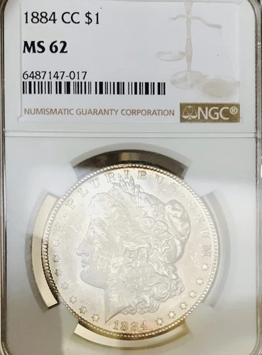 1884 CC MORGAN DOLLAR NGC MS62! GREAT LOOKING COIN FOR YOUR COLLECTION! NR#K3039