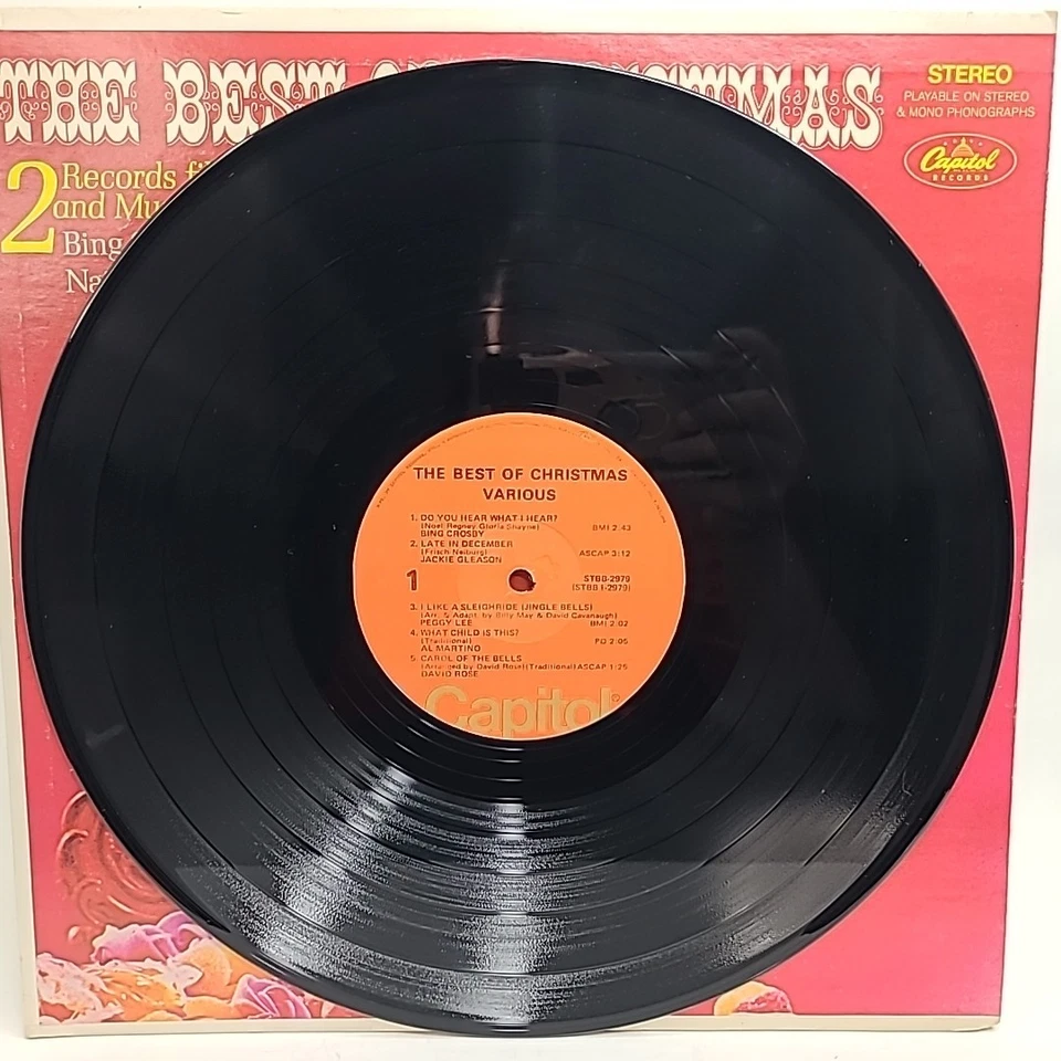 The Best Of Christmas DOUBLE Vinyl LP 1968 Bing Crosby, Nat King Cole & MORE! EX - Image 4 of 4