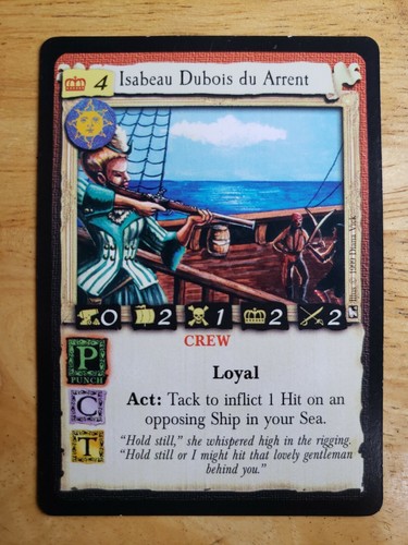 5x Vintage OOP 7th Sea CCG Isabeau Dubois du Arrent Collectible Trading Card - Imagen 2 de 5