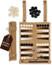Gioco di viaggio Backgammon in pelle Backgammon arrotolabile per viaggi