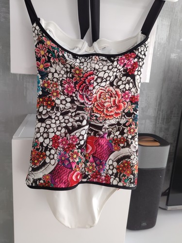 Dsquared2 Italia Traje de Baño Floral Multicolor Una Pieza Top Tanque Talla XS - Imagen 15 de 16