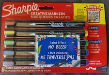Sharpie Creative Acrylic Markers-5 Count Bullet Tip-Paint Effect No Bleed