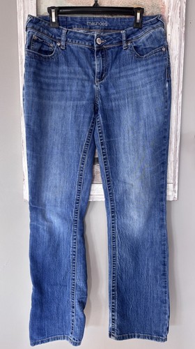 Maurices Womens Original Straight Leg Mid Rise Jeans Size 12 Long Stretch
