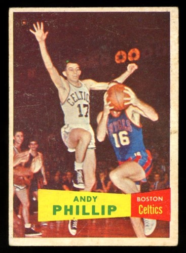 1957-58 TOPPS NBA BASKETBALL #75 Andy Phillip EX+ Boston Celtics Card