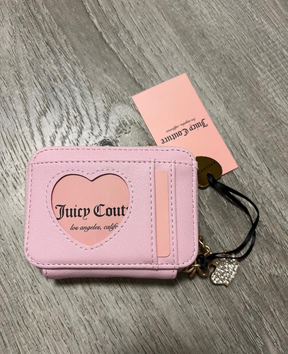 NWT Juicy Couture DREAM JUICY Velvet Wallet In Tan Crystal NEW - Picture 2 of 2