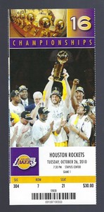 2010 NBA ROCKETS @ LAKERS CHAMPIONSHIP OPENING NIGHT FULL ...