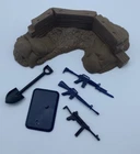 Vintage G.I Joe 1985 Rifle Range & Cobra Night Landing Accessories Shovel, Rifle