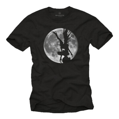 Death Shinigami Herren Comic T-Shirt mit Ryuk Note - Männer Anime Nerd Shirt