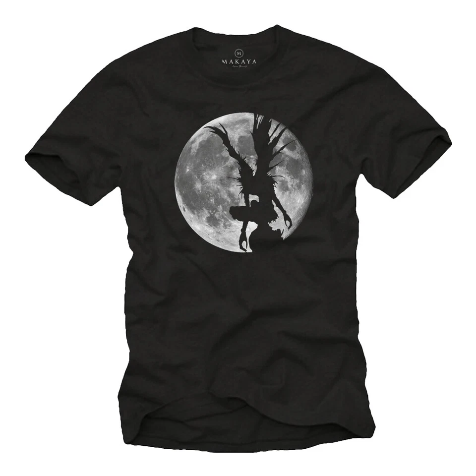 Death Shinigami Herren Comic T-Shirt mit Ryuk Note - Männer Anime Nerd Shirt - Bild 1 von 1