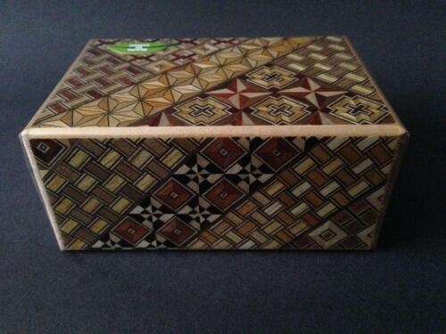 Japanese Yosegi Puzzle Box Samurai Wooden Secret Trick Box 4 Sun 10 Steps HK-123 - Picture 2 of 4