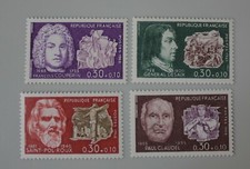 Année 1968 France YT 1550 à 1553 neuf luxe ** Célébrités