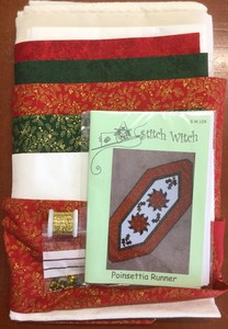 Christmas Table Runner Kit Poinsettia Quilting Patchwork Ebay
