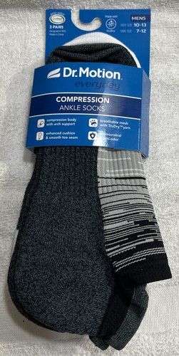 Dr. Motion Herren Kompression Knöchel (niedrig geschnitten) Socken Schuhgröße 7-12 - Neu in Verpackung