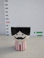 VASO D'ARREDO DECORATO SMALTATO CON BAFFI IN CERAMICA V.12 AZIENDANTICO MESTIERE