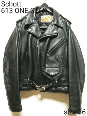 Schott Perfecto Double Leather Riders Jacket Size 36 One
