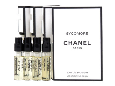 CHANEL SYCOMORE EDP 1.5ml .05fl oz x 4 PERFUME COLOGNE SPRAY SAMPLE VIALS