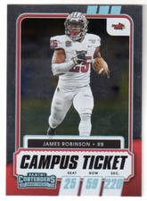 2021 Panini Contenders Draft #72 JAMES ROBINSON 'CAMPUS TICKET' PARALLEL CARD!
