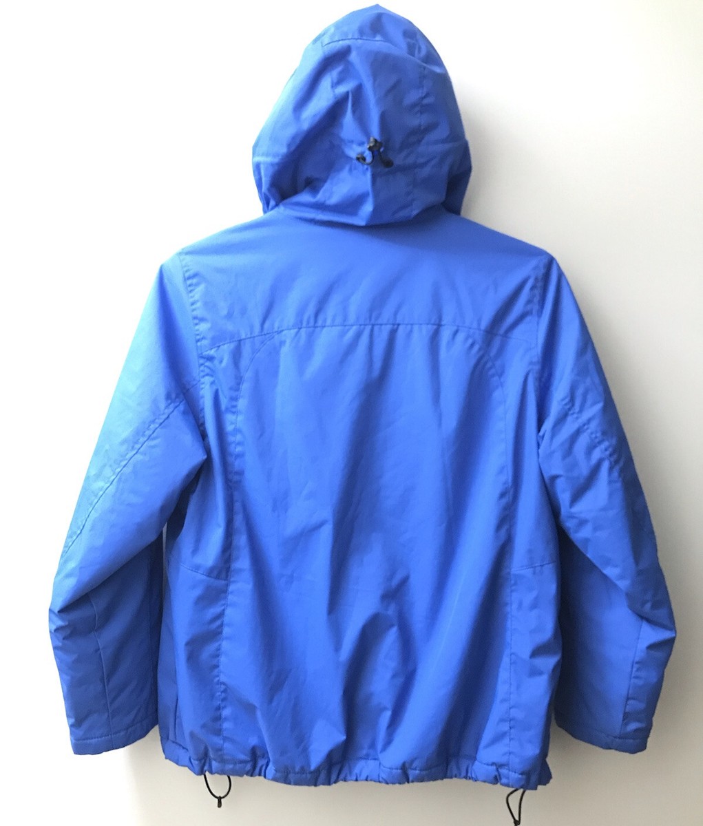 L.L.Bean Winter Warmer Jacket Blue Fleece Lined Coat Hooded 271137