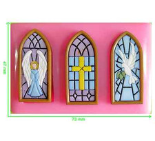 Stained Glass Windows Church Religious Silicone Mould by Fairie Blessings
