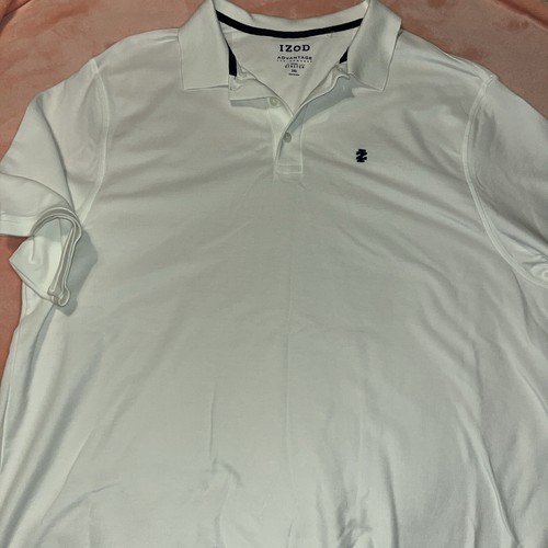 Men's Izod Performance Polo Shirt White Size 3XLarge - Picture 3 of 5