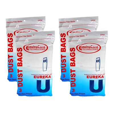 12 Style U Fits For Eureka Vacuum Bag 57802 54918 54310 7600 7700 7900