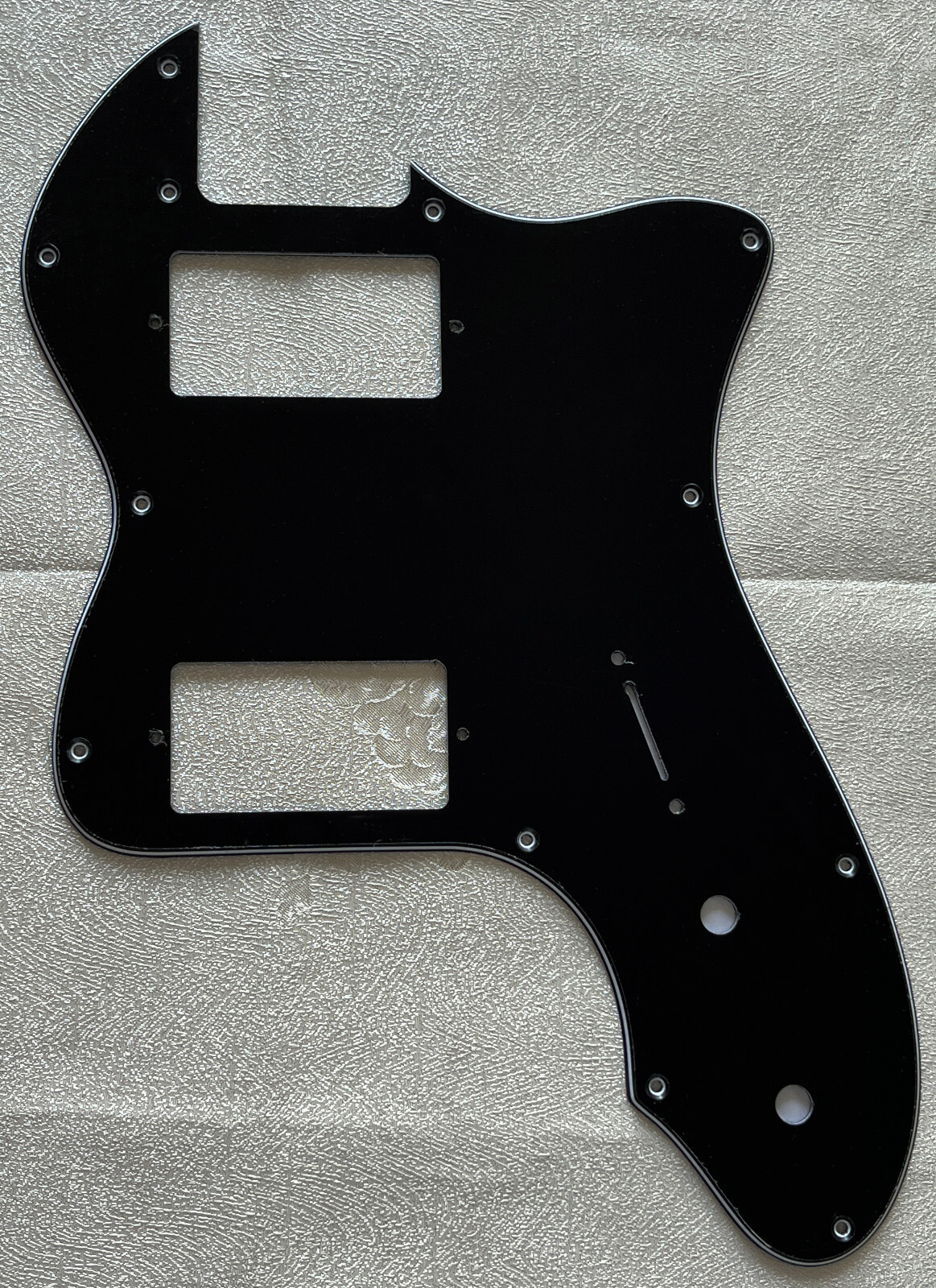 Battipenna chitarra personalizzato per Fender Telecaster '72 Thinline PAF 3 strati nero