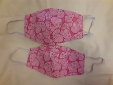 "BARBIE" ELASTIC TIES - REUSABLE ADULT FACE MASK WITH NOSE WIRE  FILTER