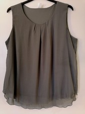 Witt International Ladies Double Layer Vest Top Khaki Size 22