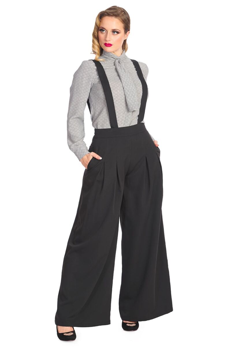 Banned Diamond Palazzo Pants High Waist Suspender Vintage Banned Diamond Palazzo Pants High Waist Suspender Vintage