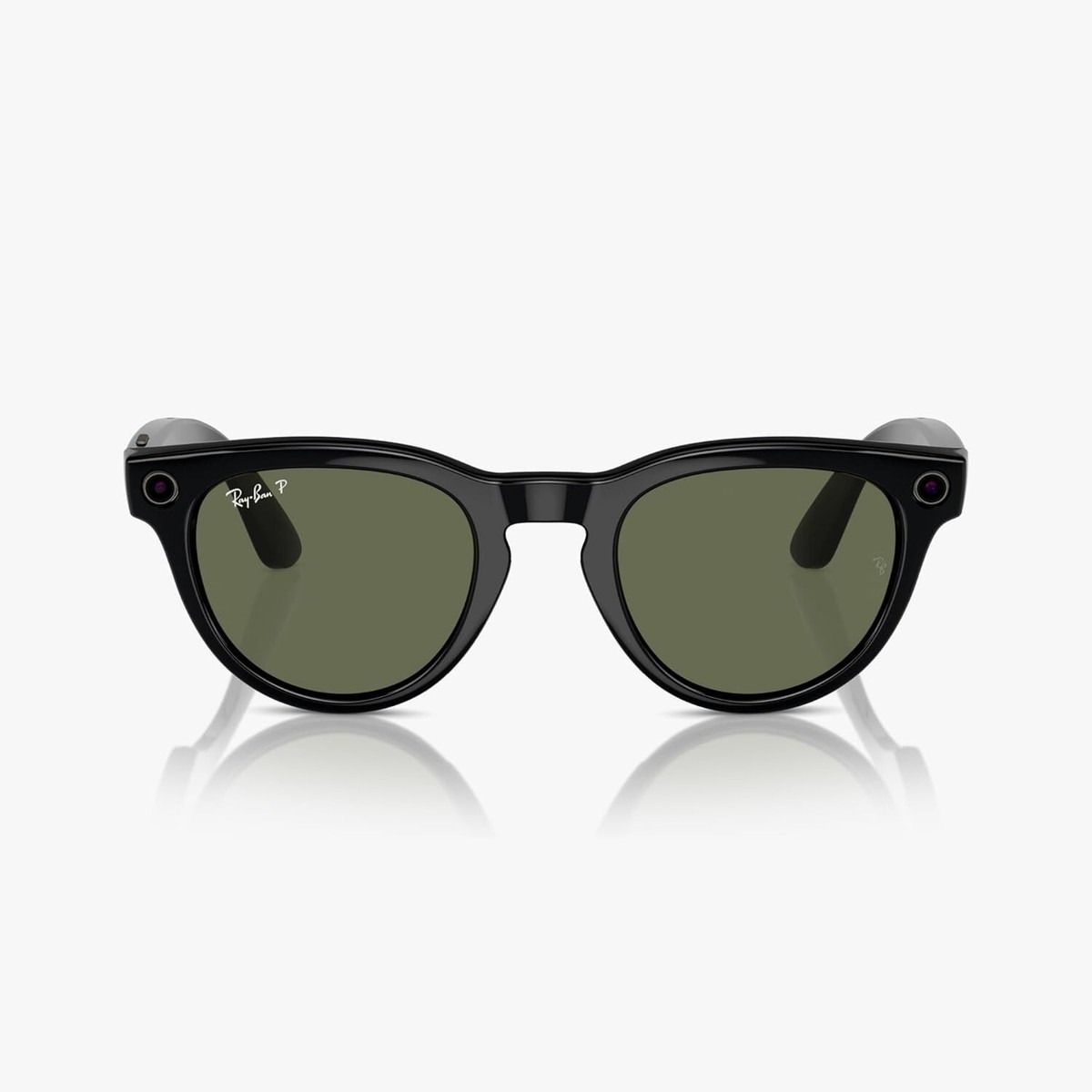 Ray-Ban Meta Headliner Smart Glasses Shiny Black G15 Green