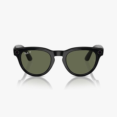 Ray-Ban Meta Headliner Smart Glasses Shiny Black G15 Green