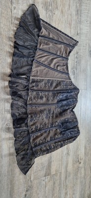 Damen Corsage schwarz gold Spitze   Gr. 42  M